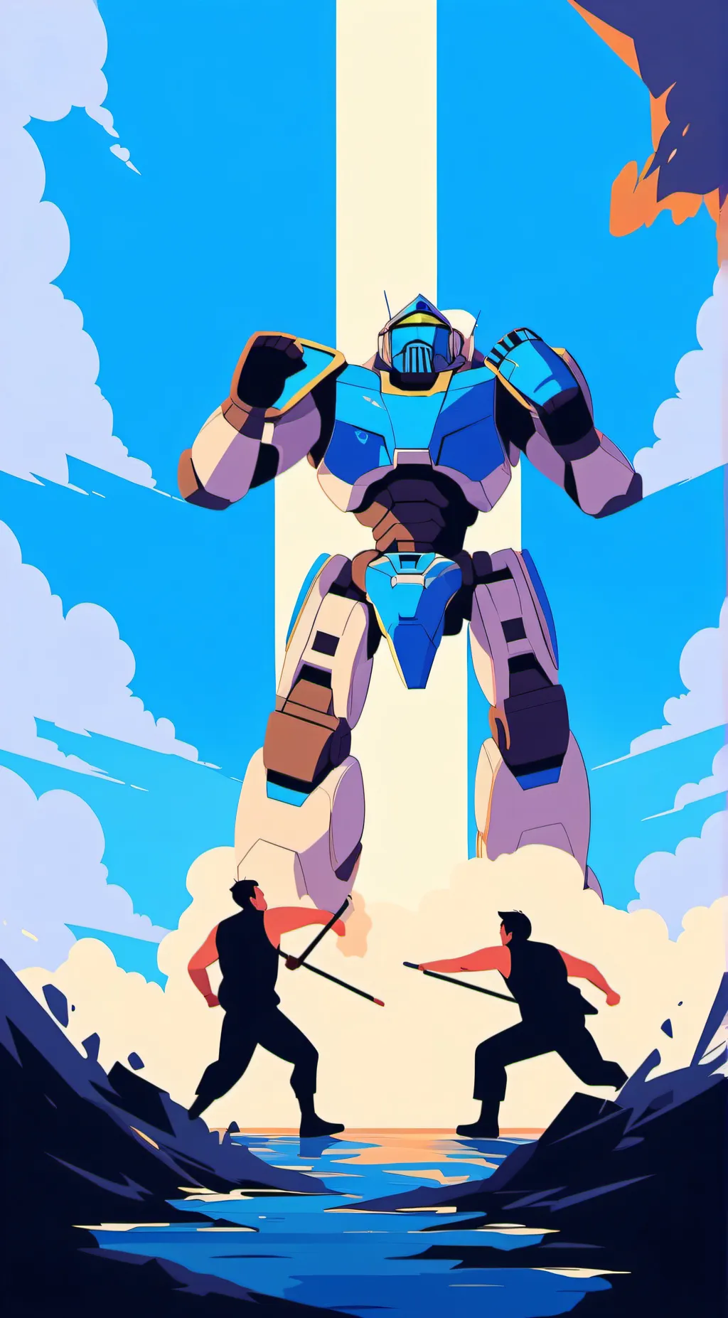 ai character: titan cameraman background