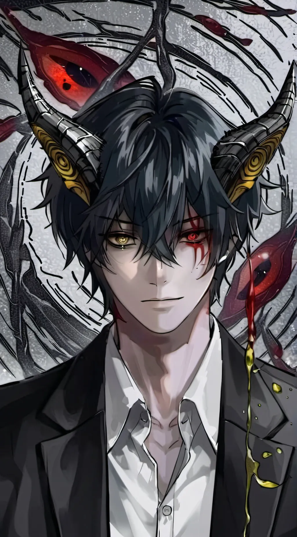 ai character: demon obaneye  background