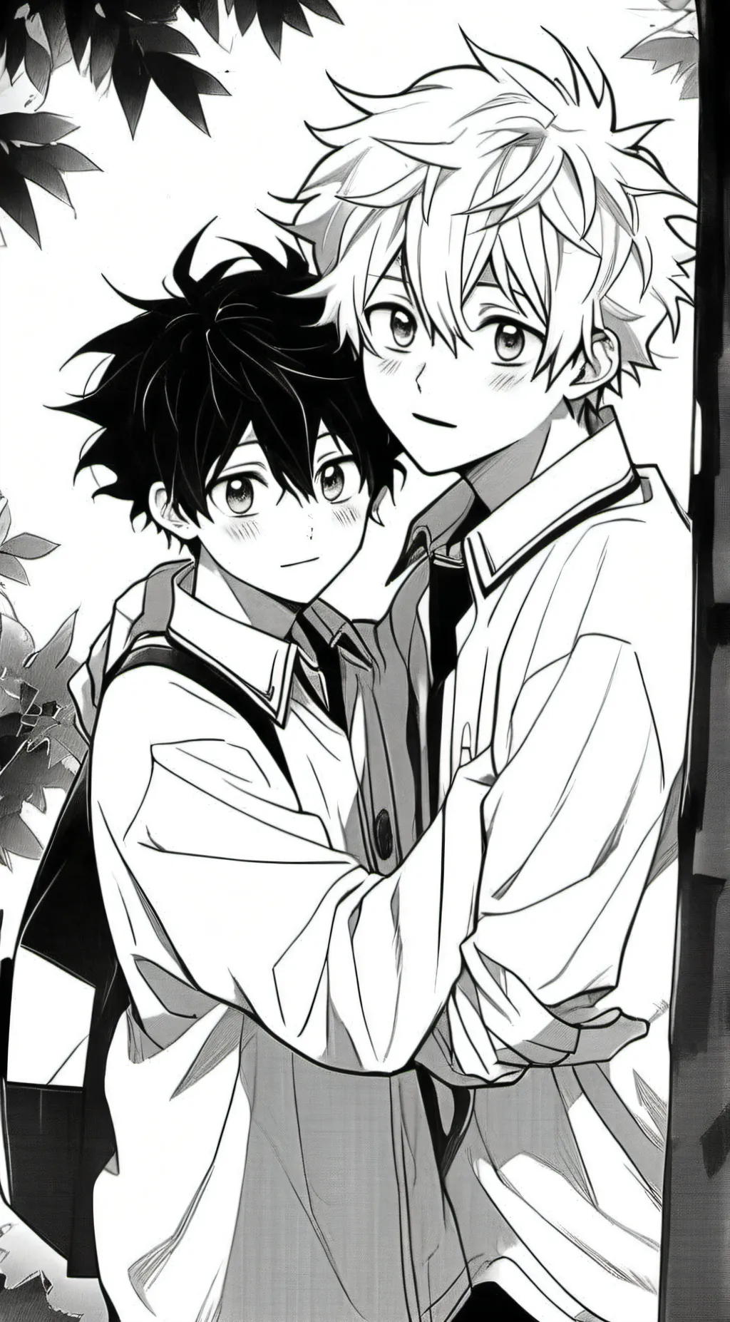 ai character: bokugo and deku background