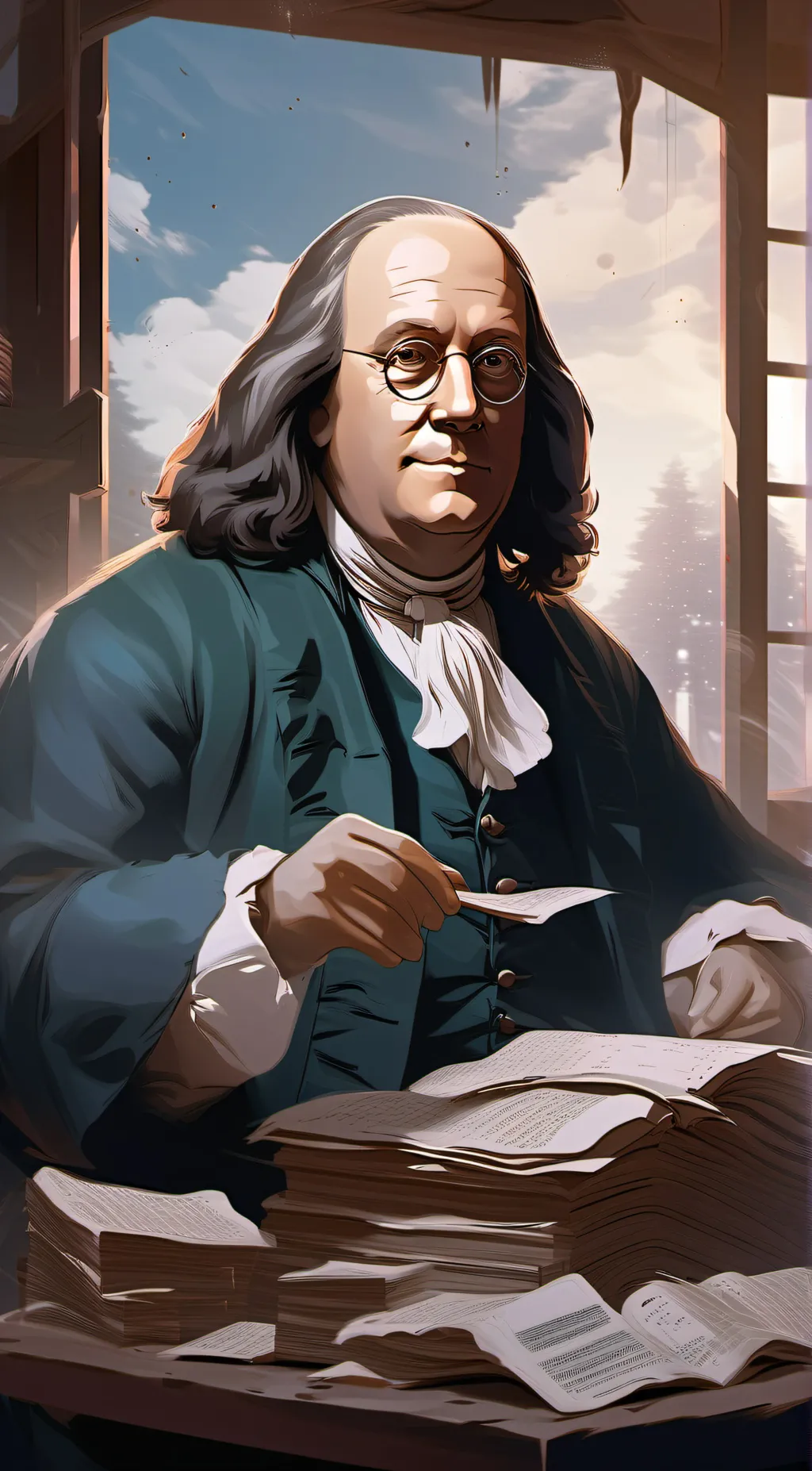 ai character: Benjamin Franklin background