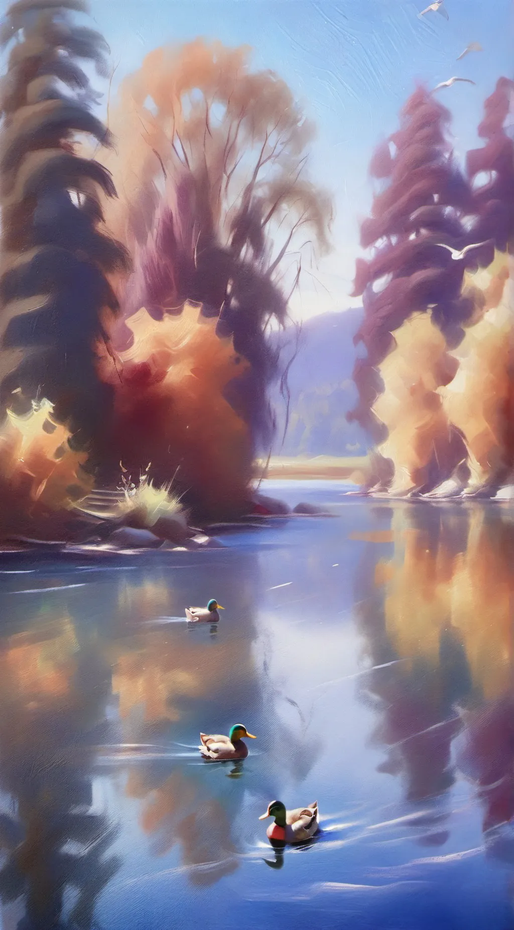 ai character: lake of wishes background