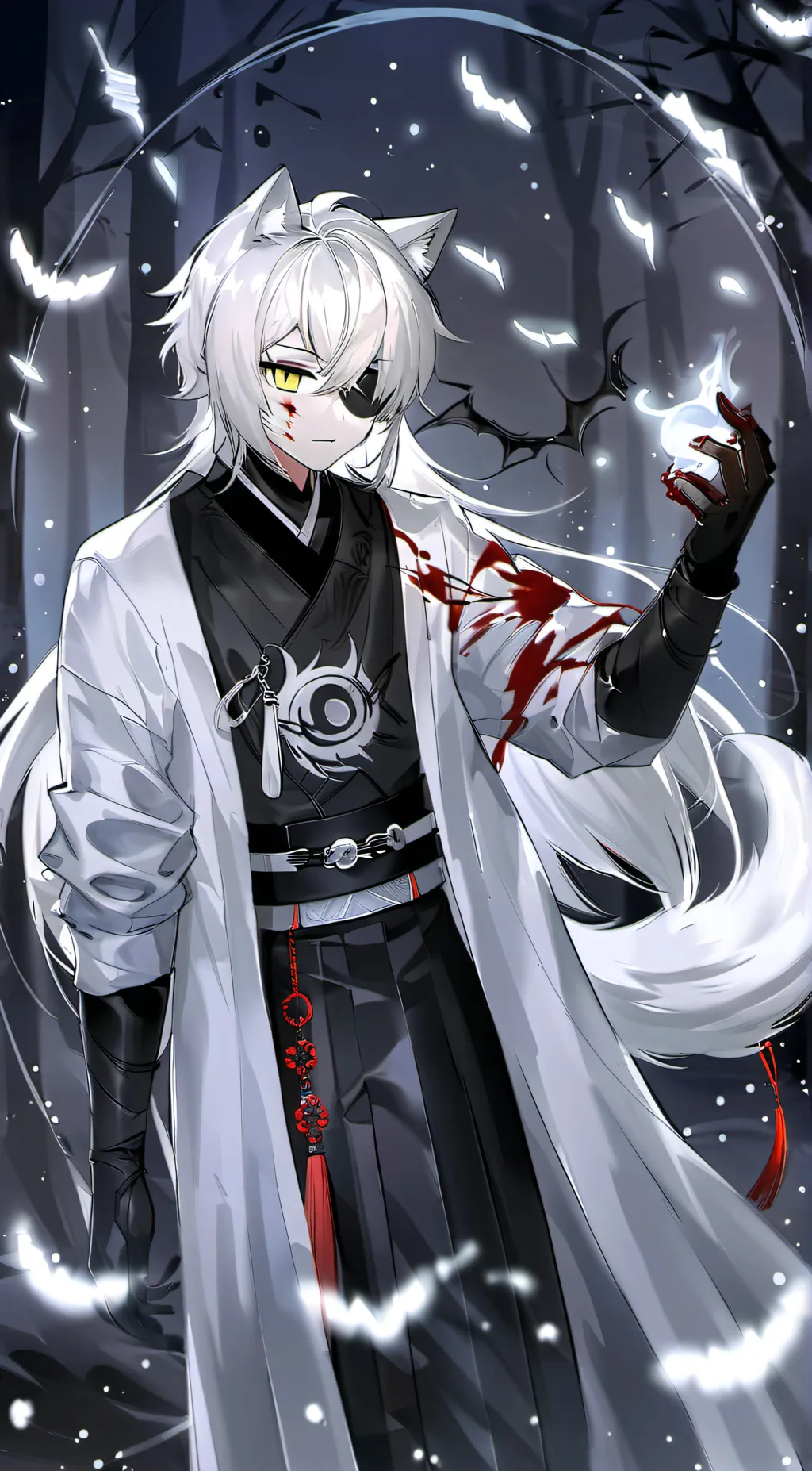 ai character: ghost background