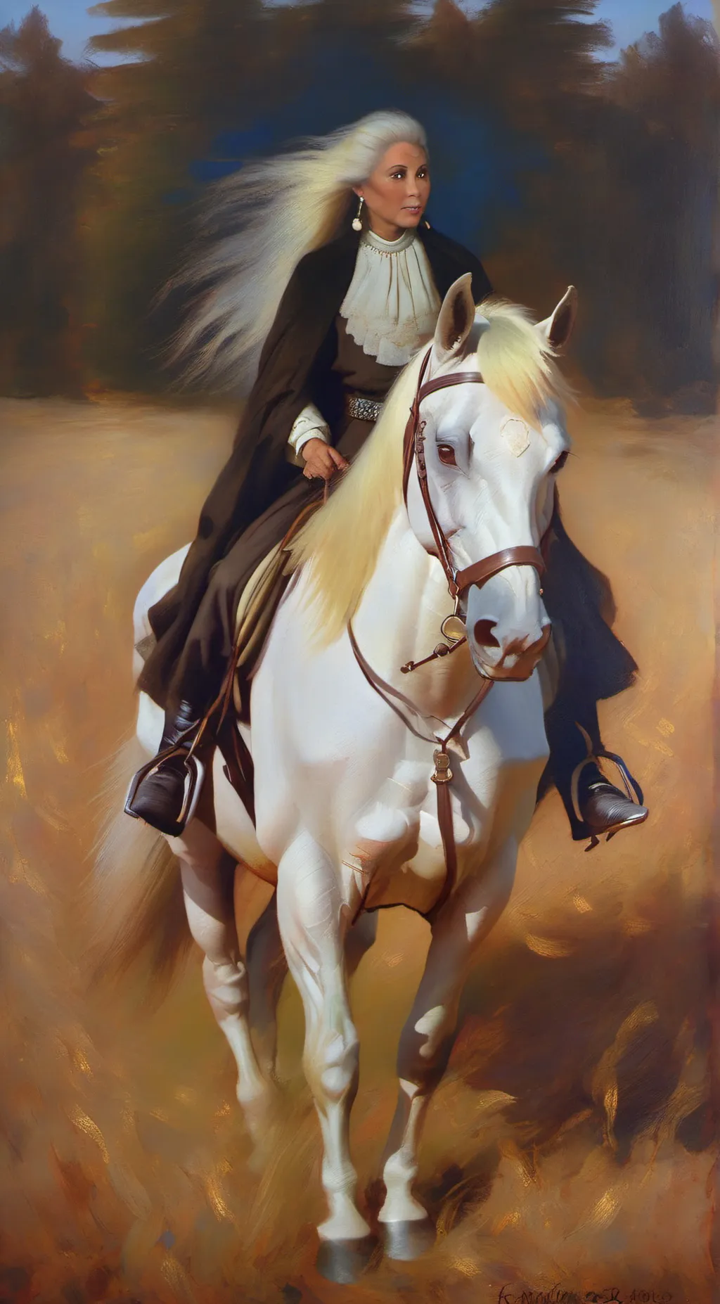 ai character: new horse rider background