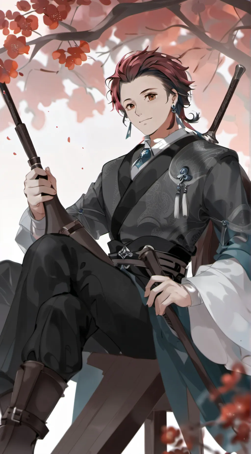 ai character: Танжиро  background