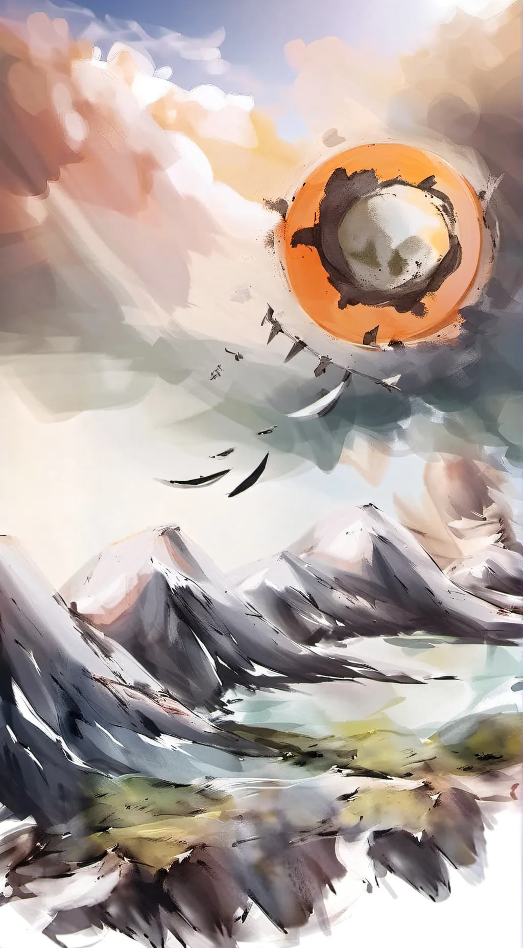ai character: Moon revelation  background