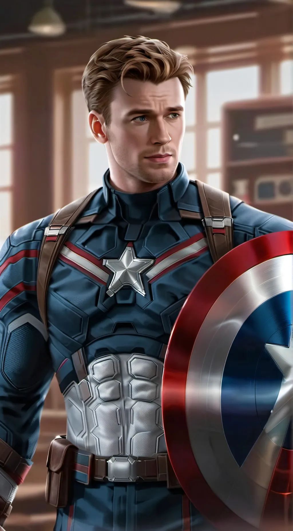ai character: Steve Rogers | Cap background