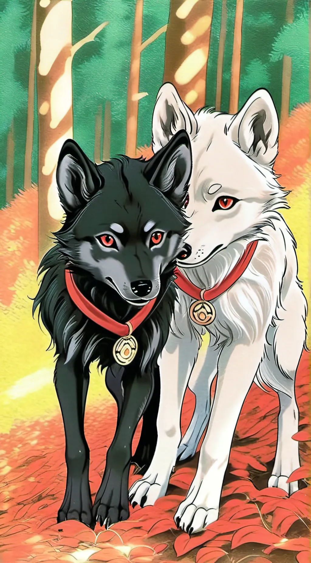 ai character: wolf pup background