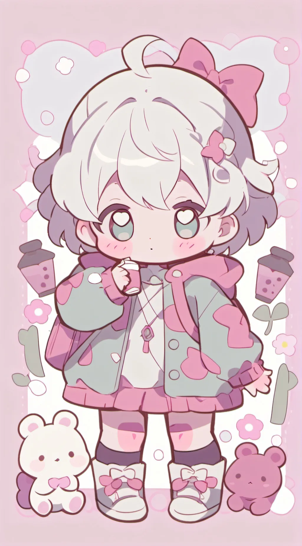 ai character: cute baby background