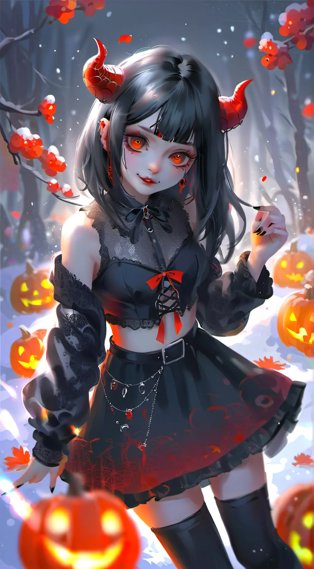 ai character: Tickle Goth background
