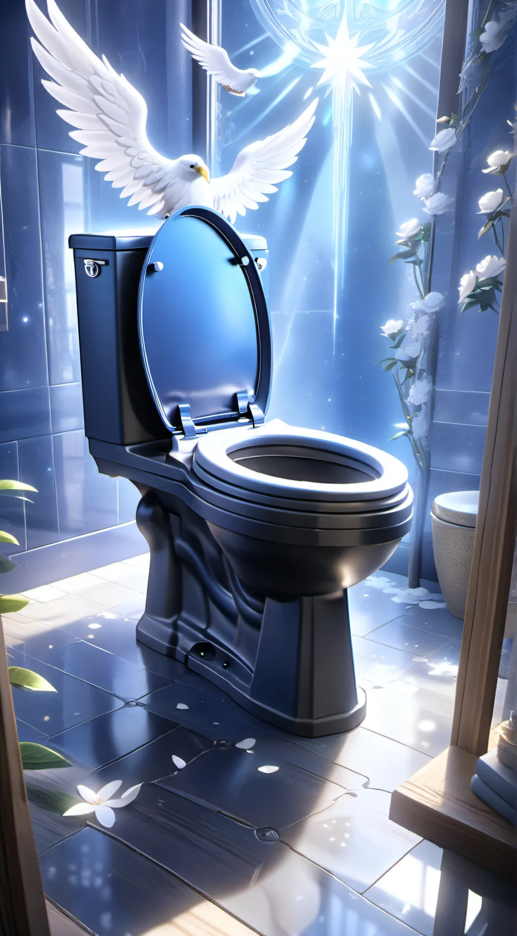 ai character: holy toilet  background