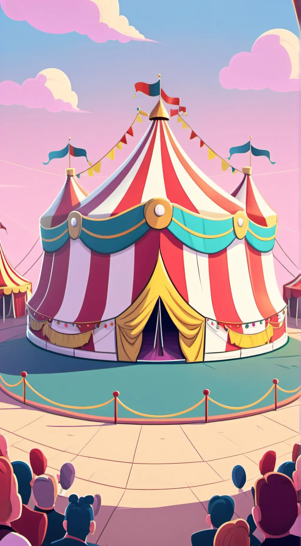 ai character: Tadc CAMP!  background
