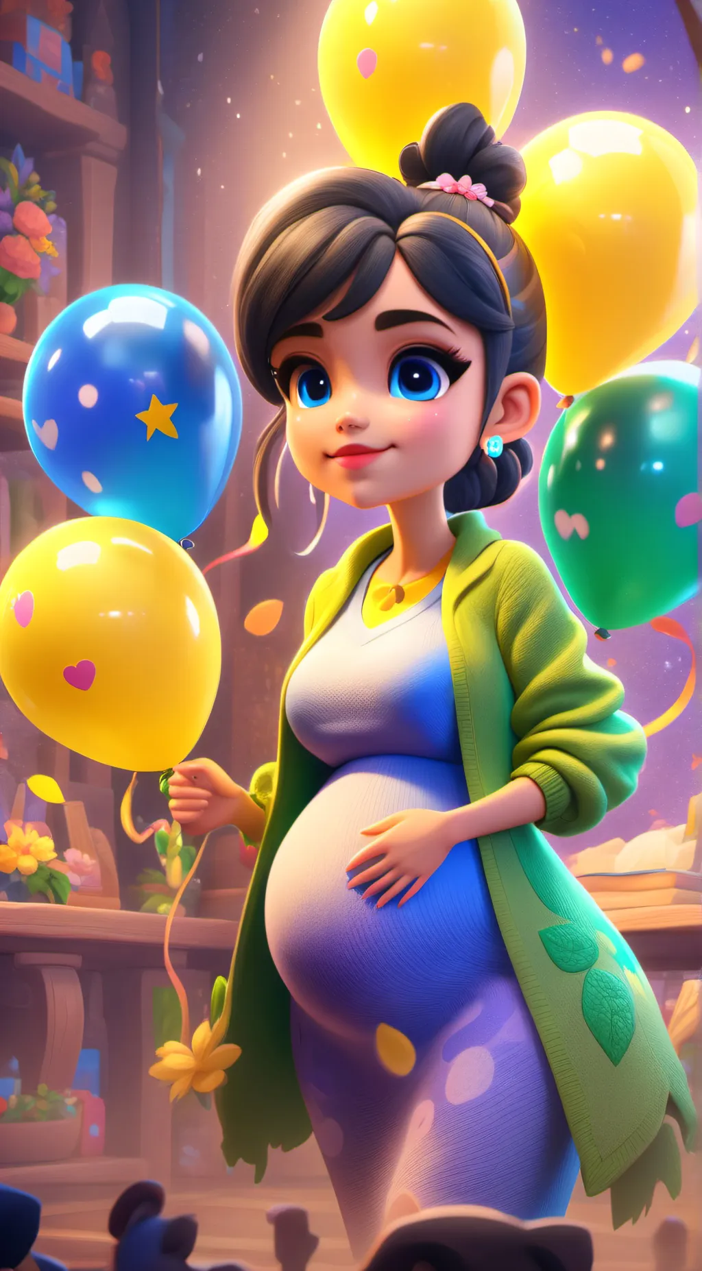 ai character: Evie and the group background