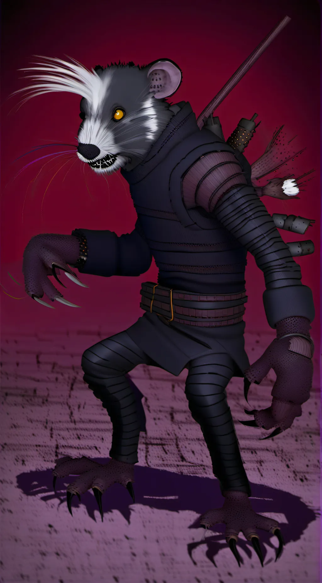 ai character: Mr. rat. background