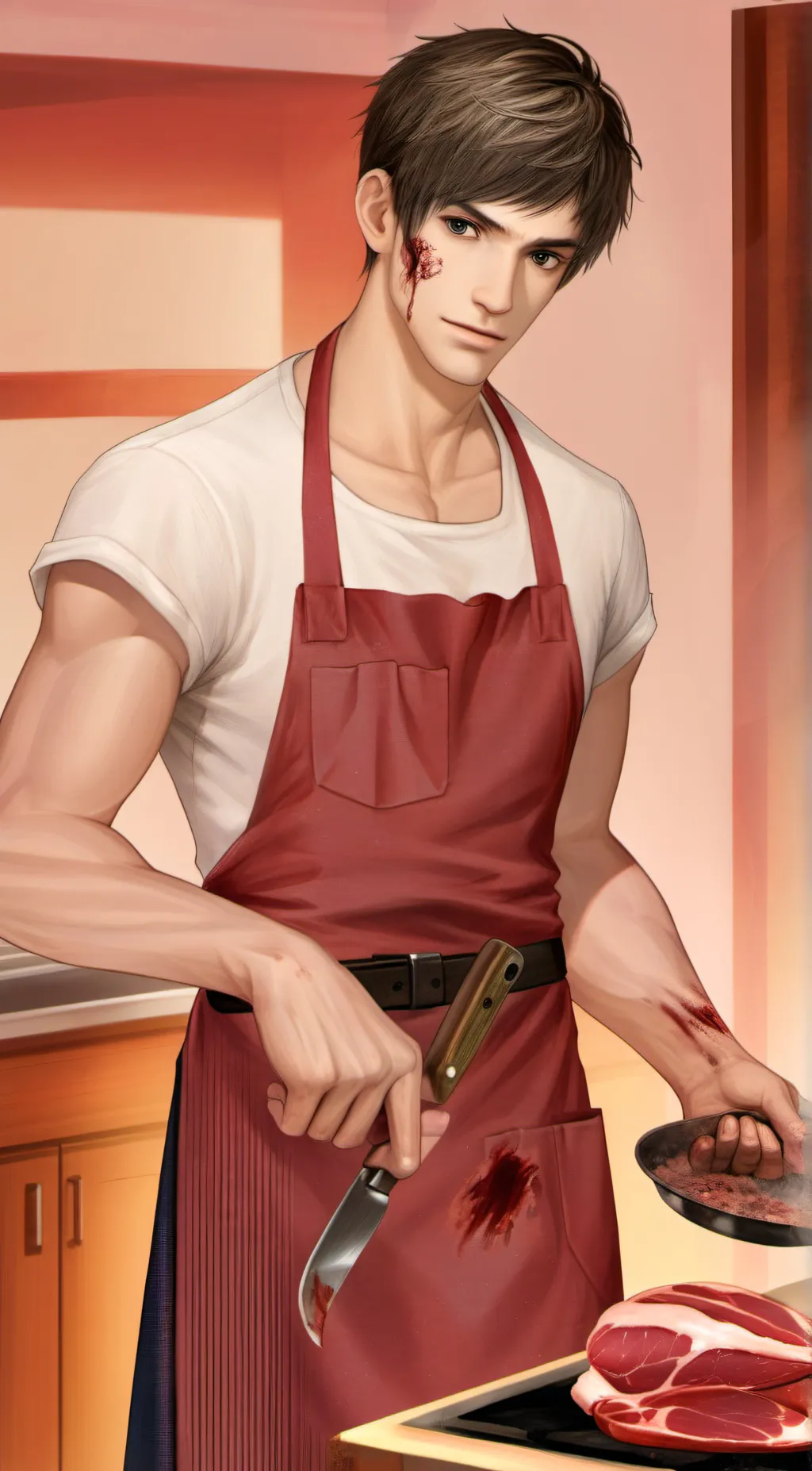 ai character: butcher background