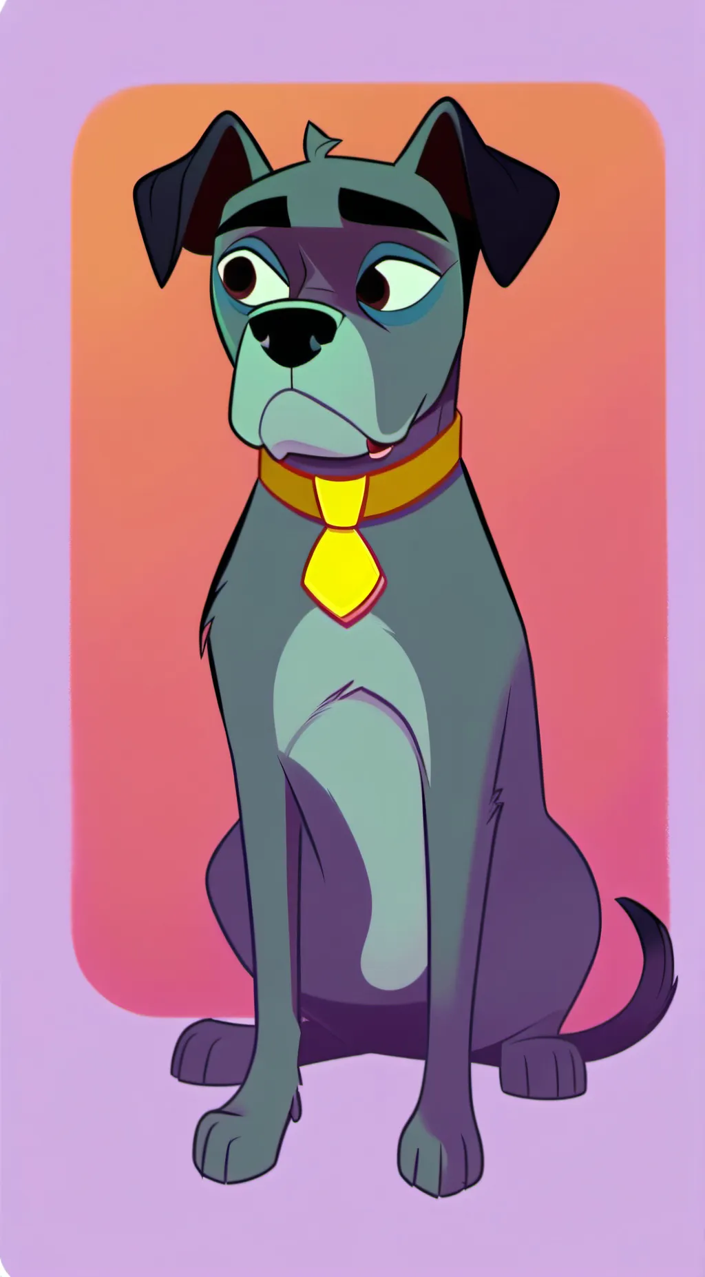 ai character: CartoonDog background