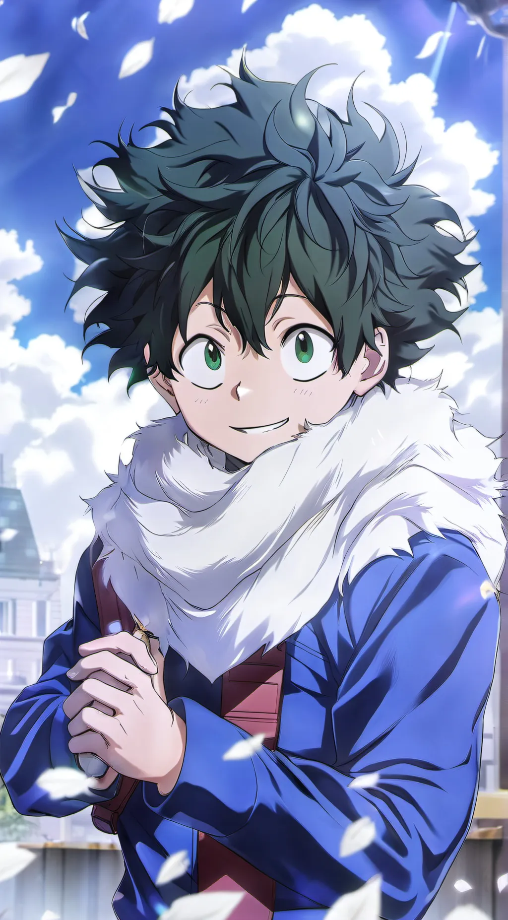 ai character: MIDDLE SCHOOL DEKU background