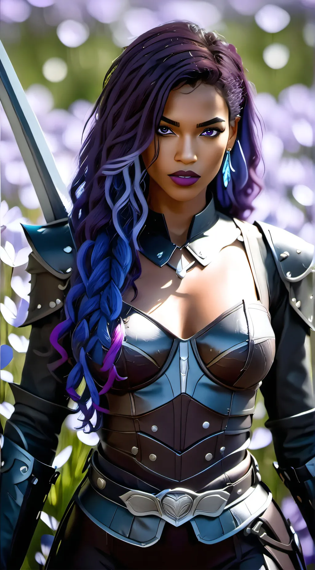 ai character: Dark queen  background
