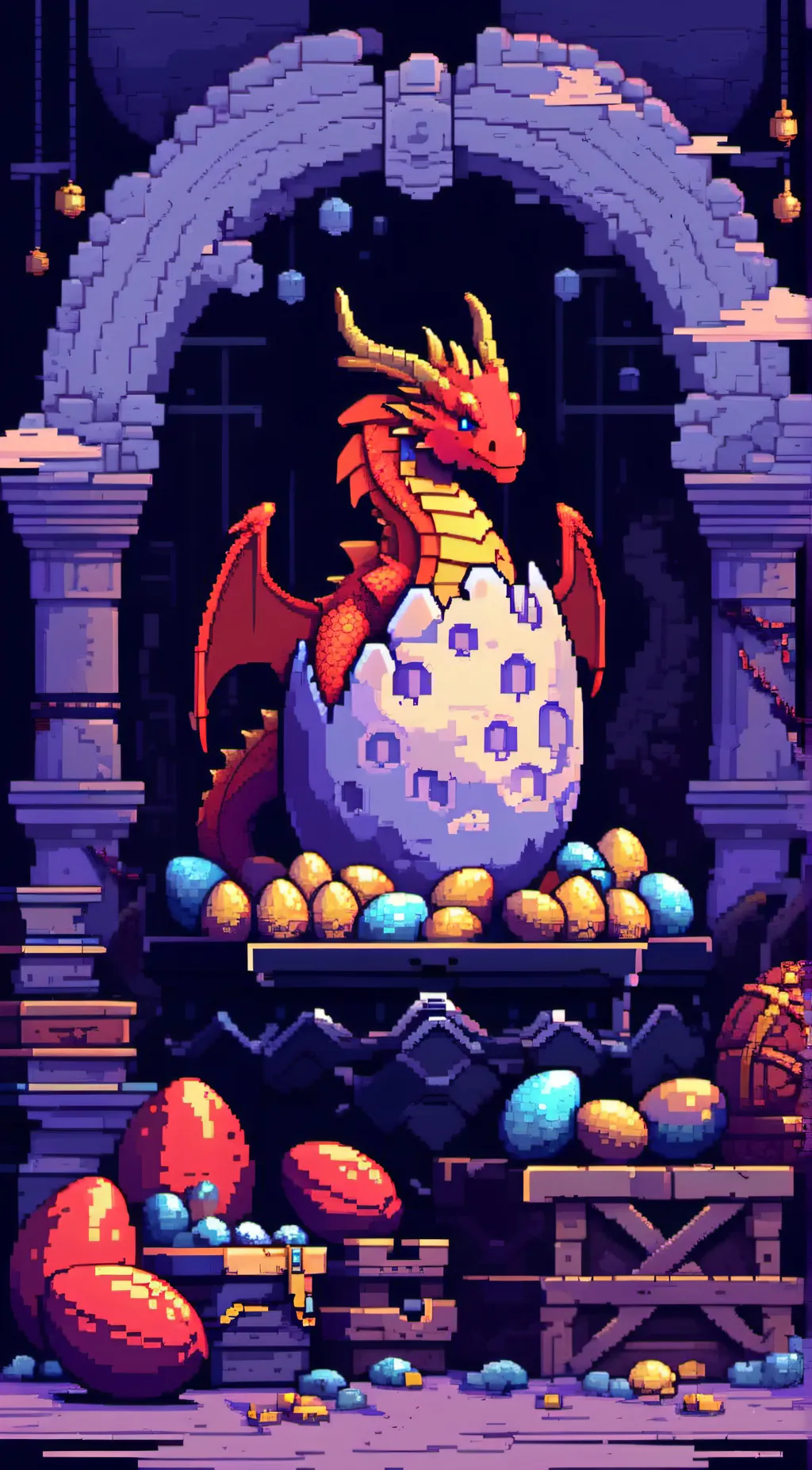 ai character: The dragon story. background