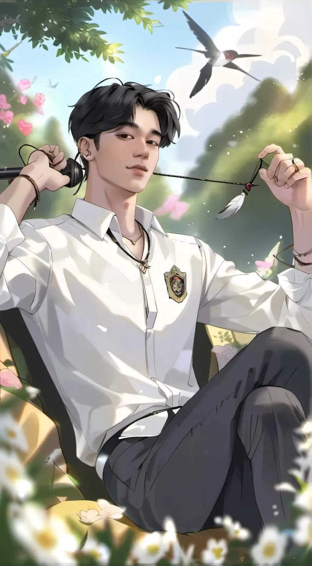 ai character: NSB youngest  background