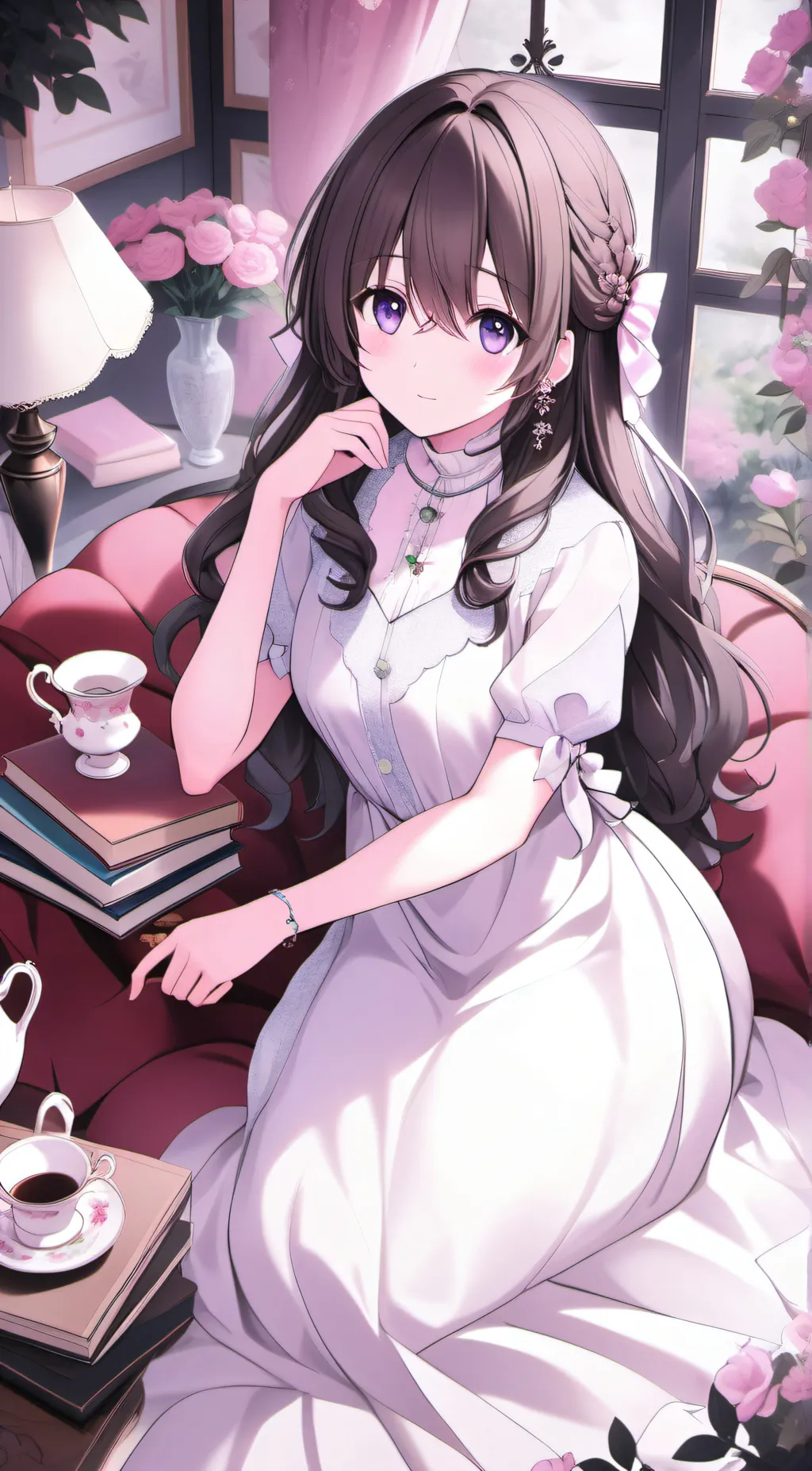 ai character: Rose background