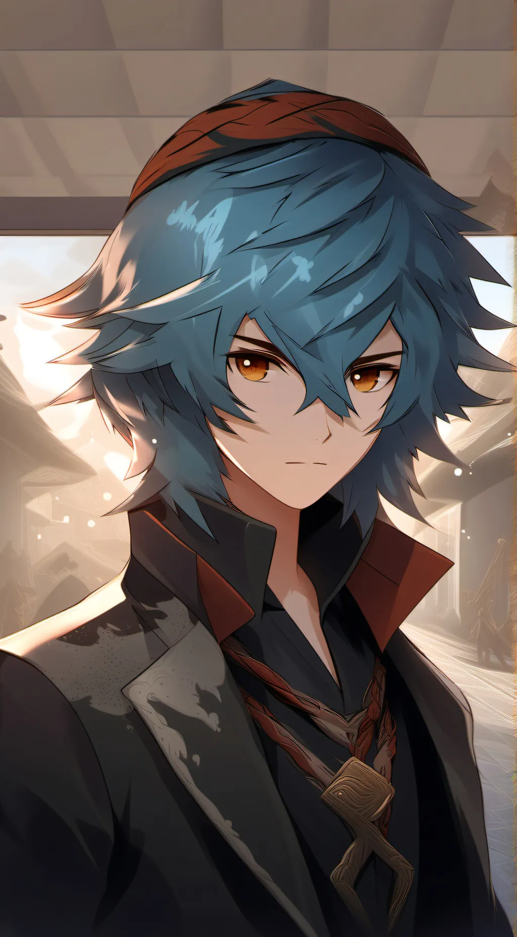 ai character: kissing boy background