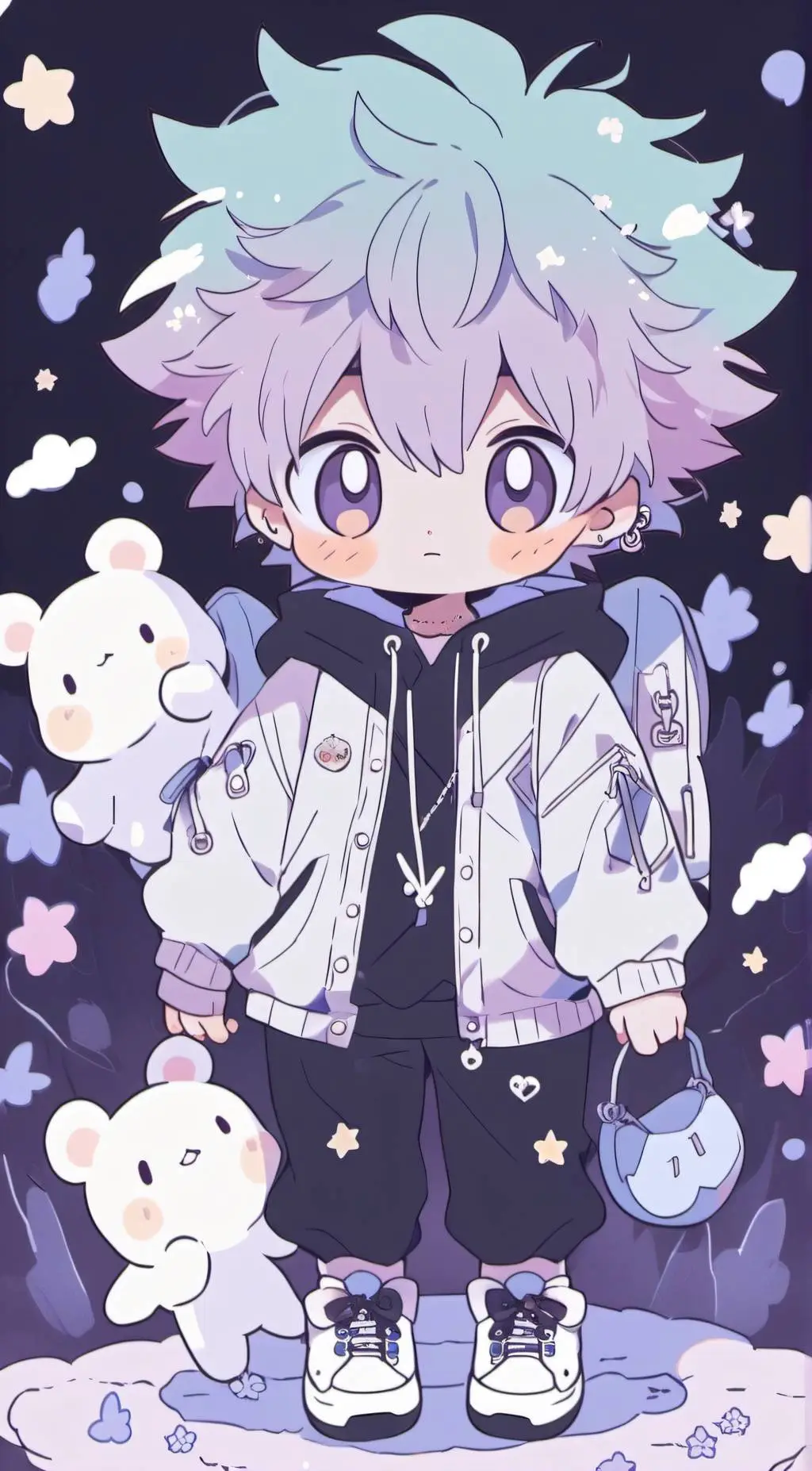 ai character: 😎Baby Bakugo😎 background