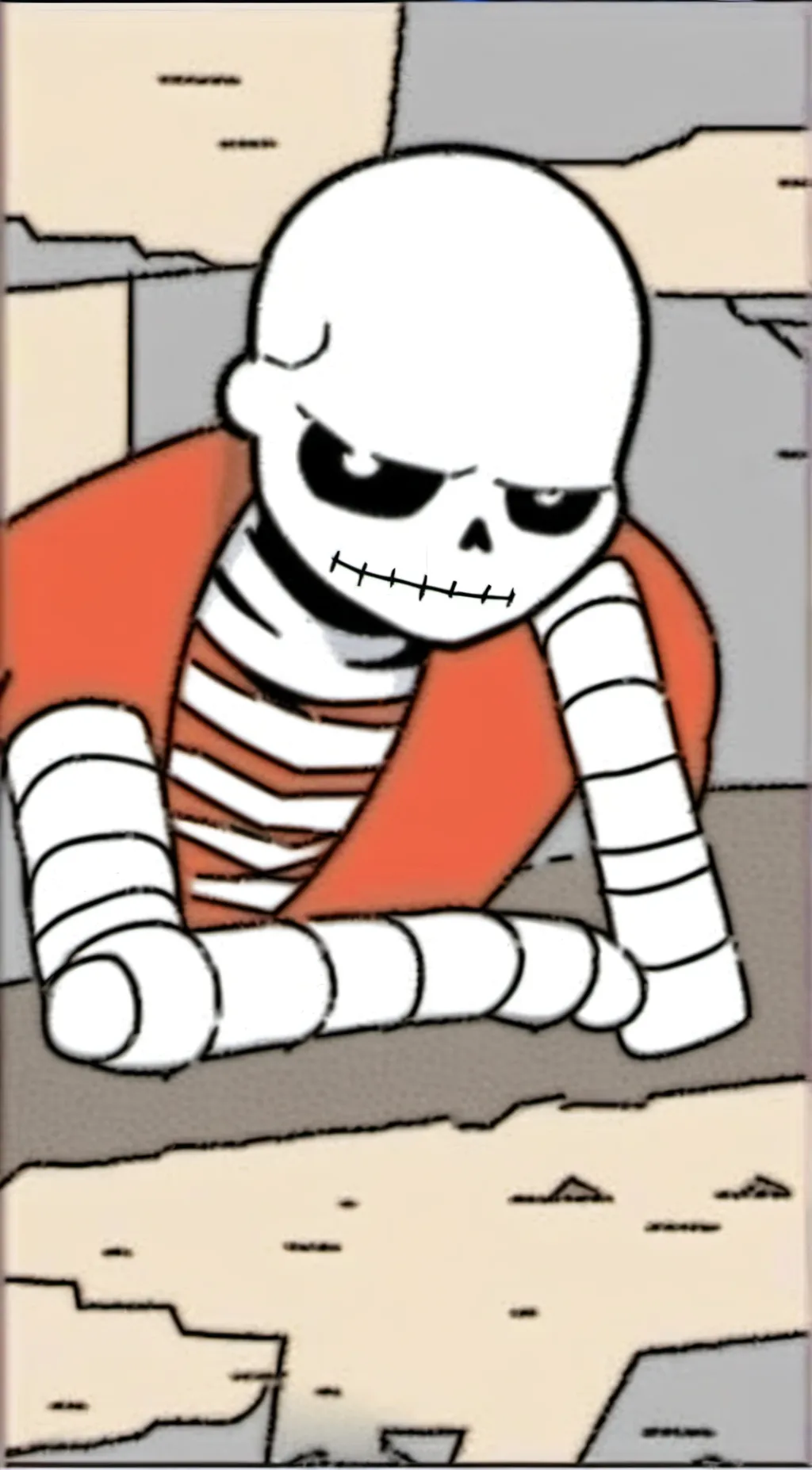 ai character: Fell sans  background