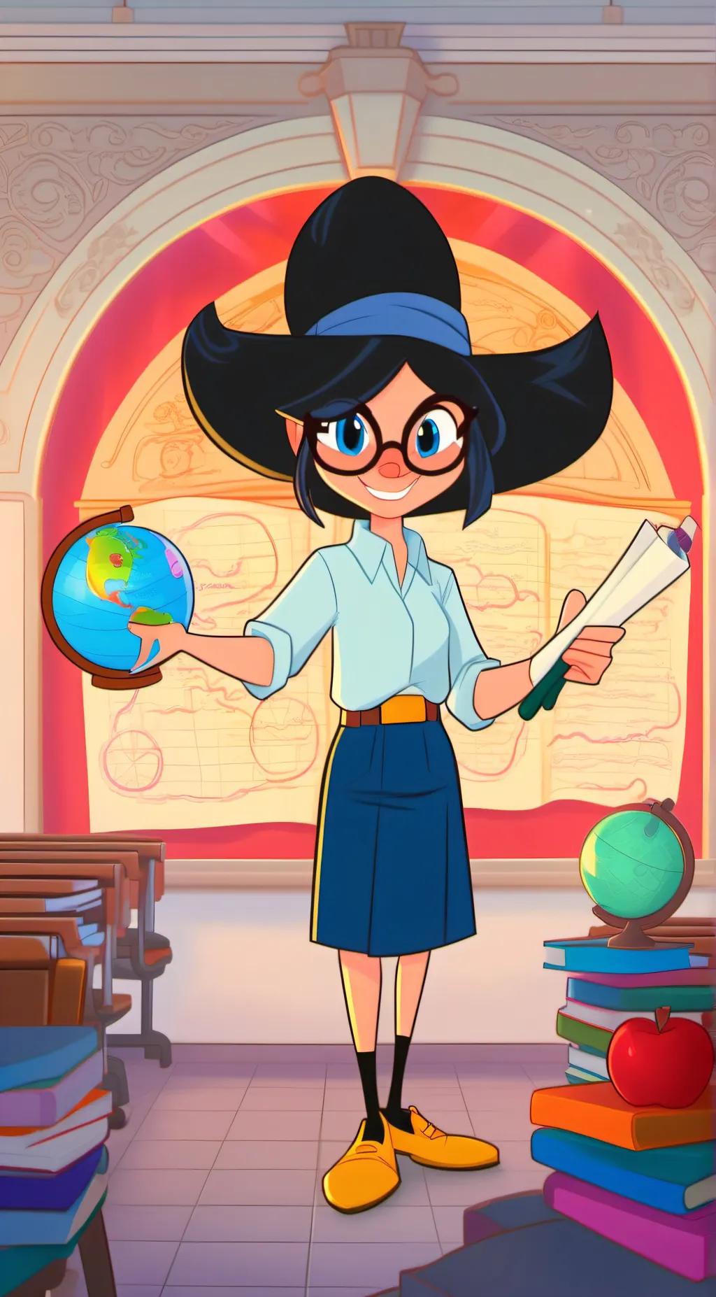 ai character: ms circle background