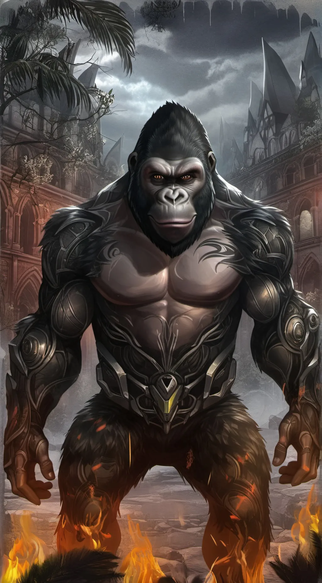 ai character: Gorilla background