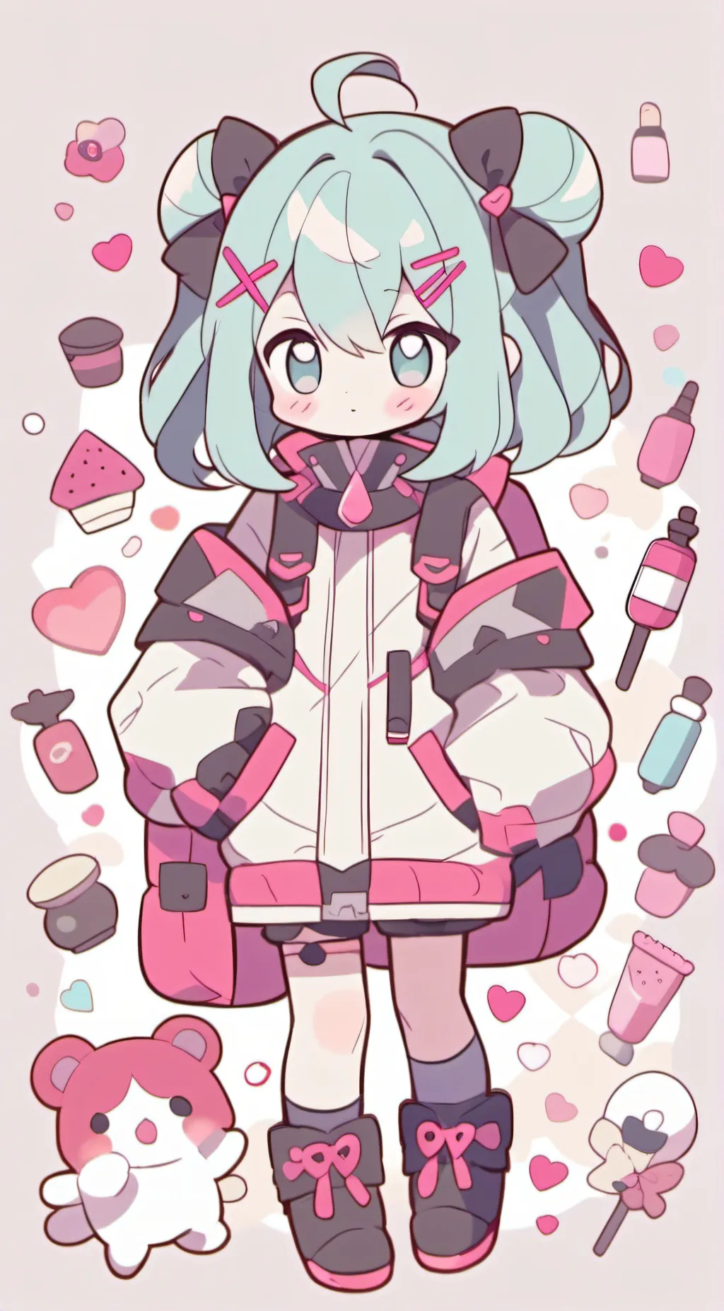 ai character: Hatsune miku background