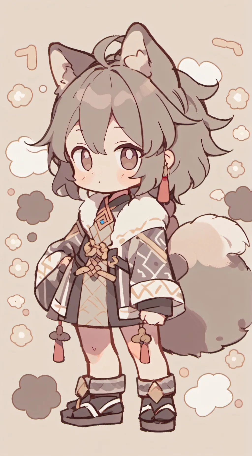 ai character: cocoa bean background