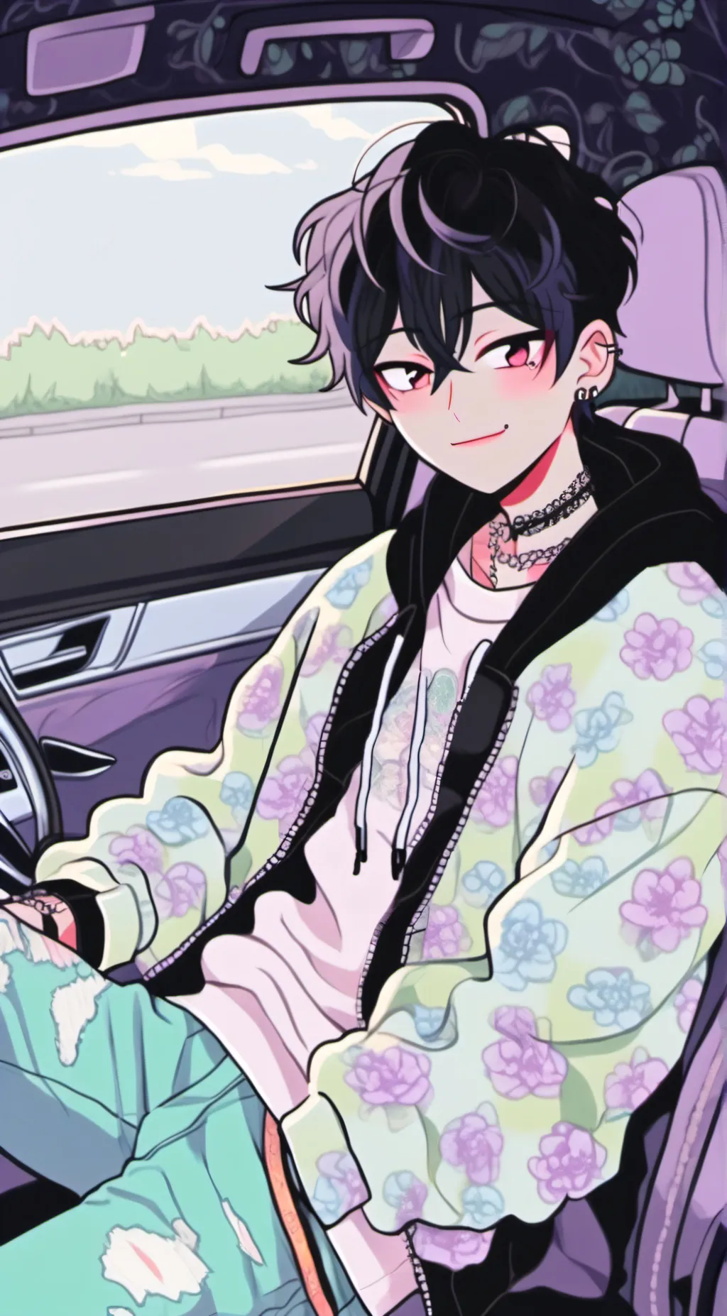 ai character: felix/goth background
