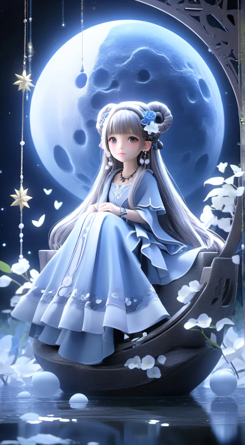 ai character: Luna/mum  background