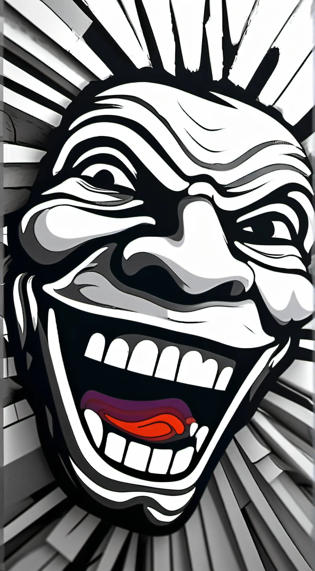 ai character: Dr. Trollface background