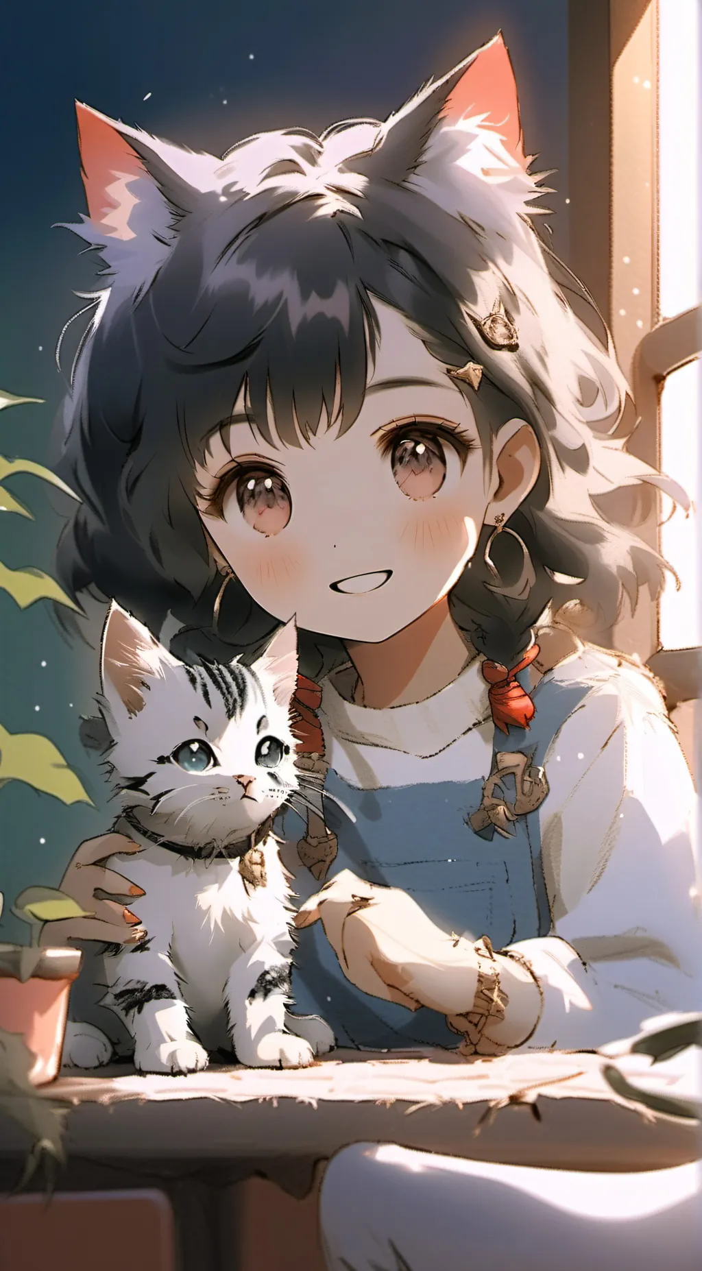 ai character: Kitten  background