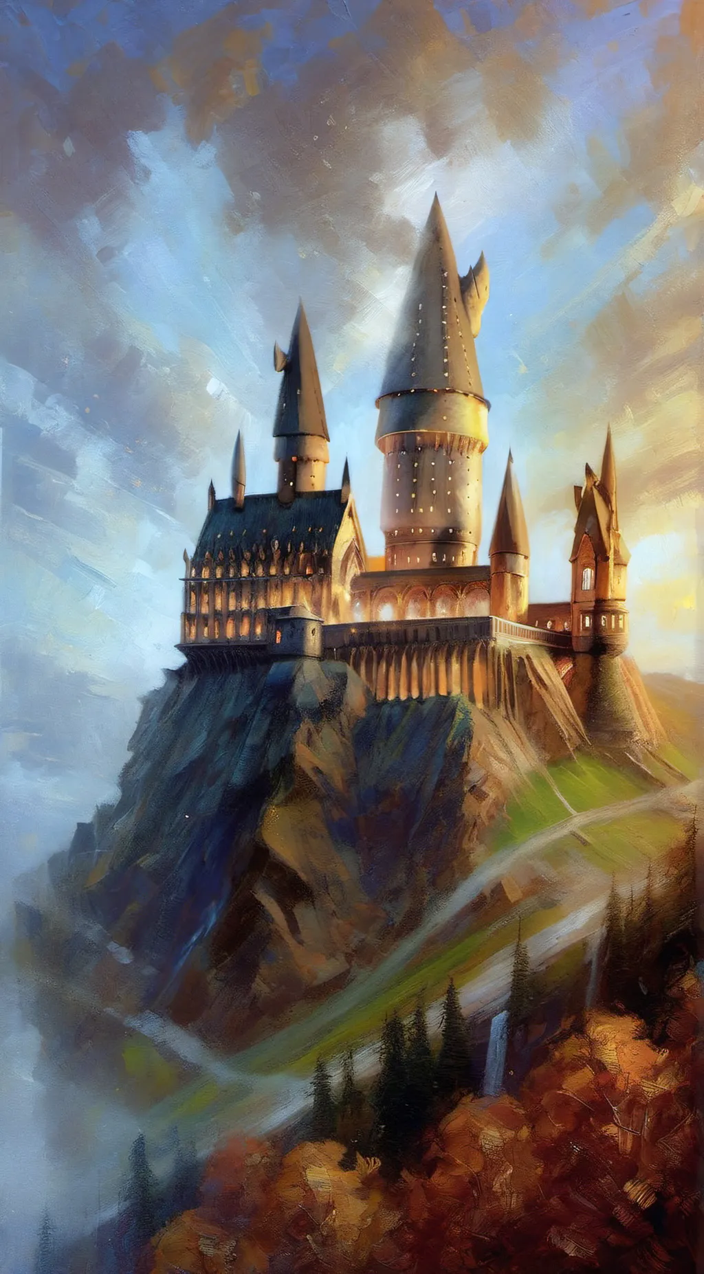 ai character: Hogwarts😐 background