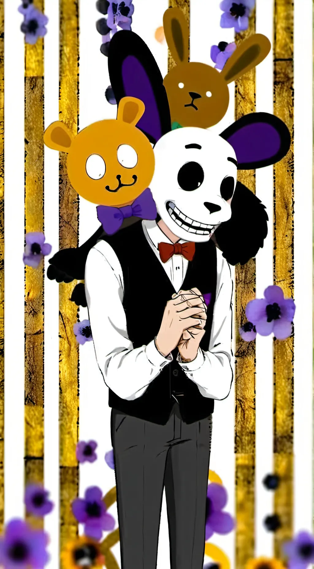 ai character: spring bonnie  background