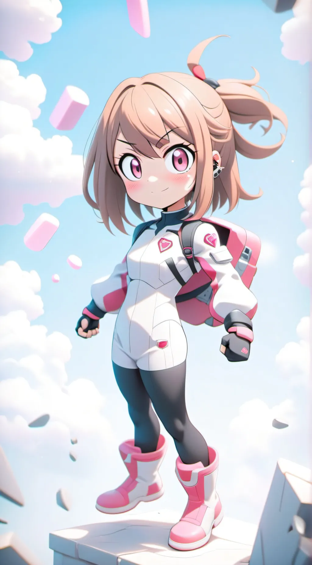 ai character: ochako uraraka background