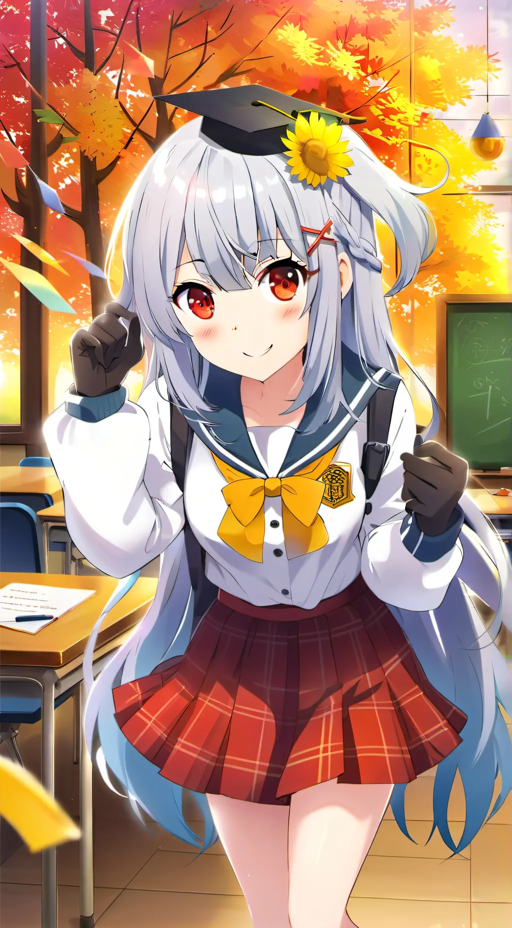ai character: Autumn background