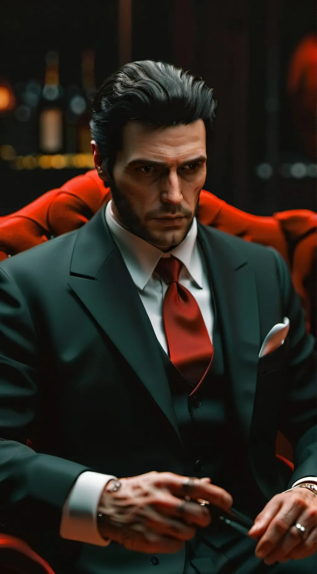 ai character: Michael Corleone  background