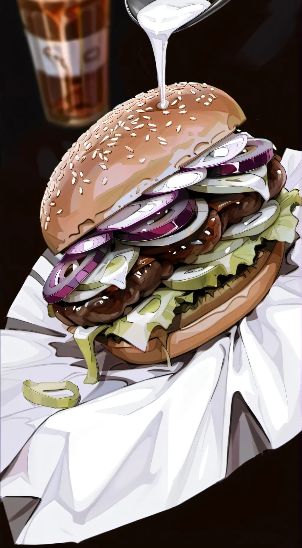 ai character: Bacon Supreme  background
