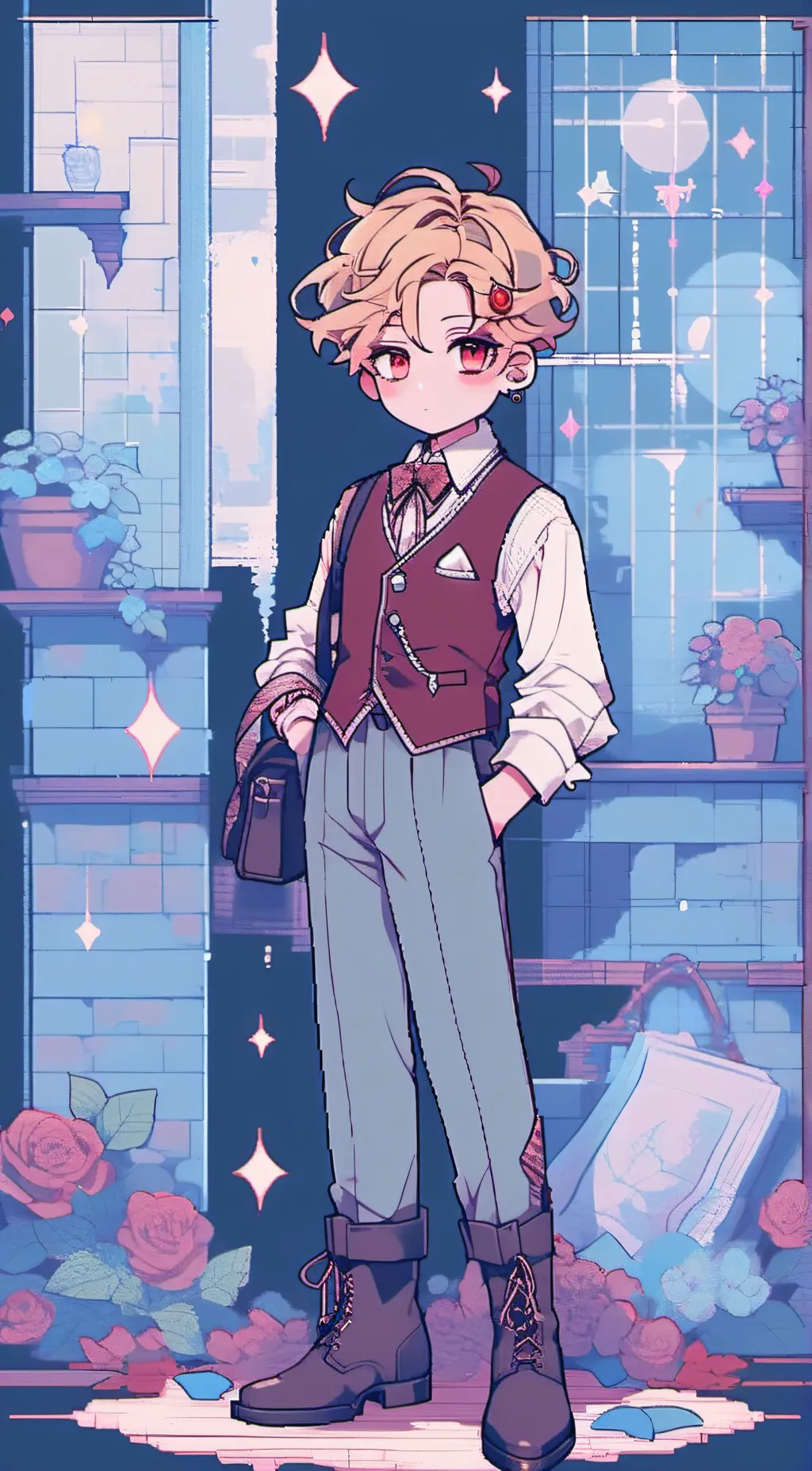 ai character: oki°• background