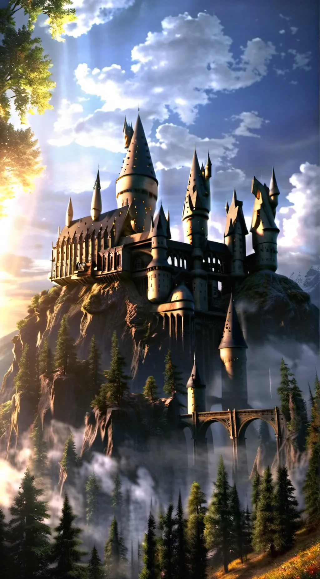 ai character: Hogwarts Fixed background