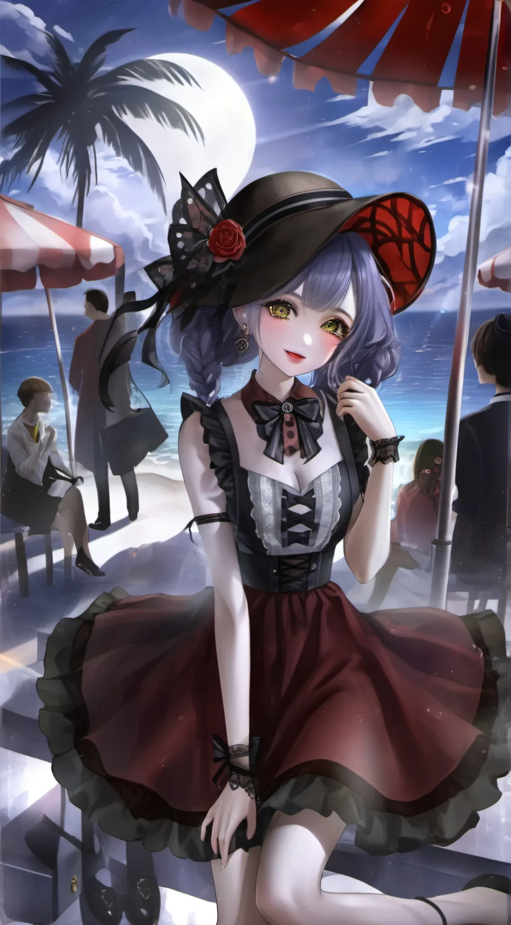 ai character: Rose background