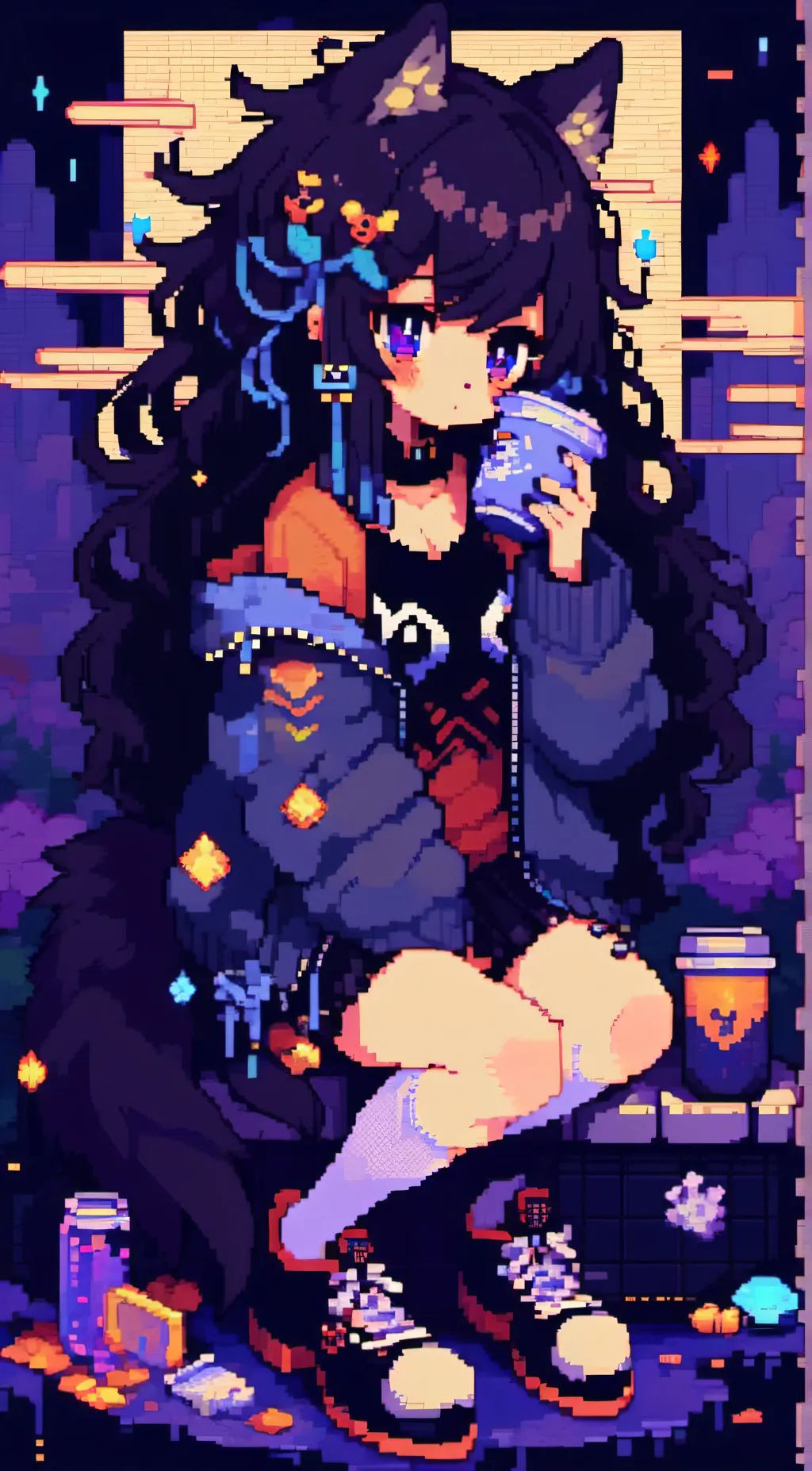 ai character: Sarahfall background