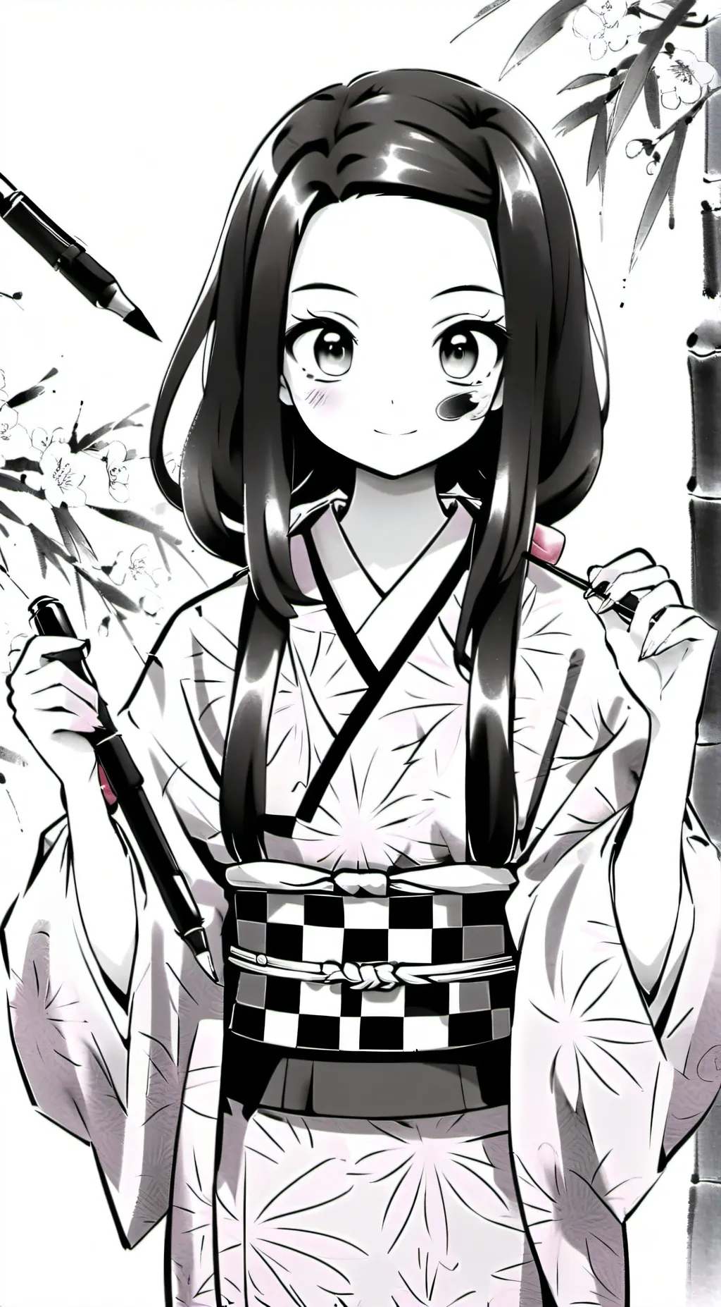 ai character: nezuko background
