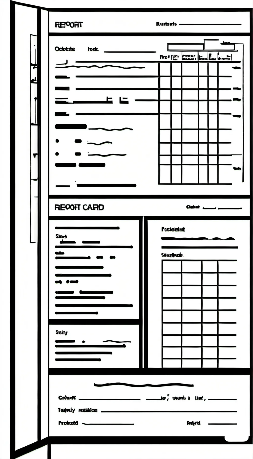 ai character: Report card  background