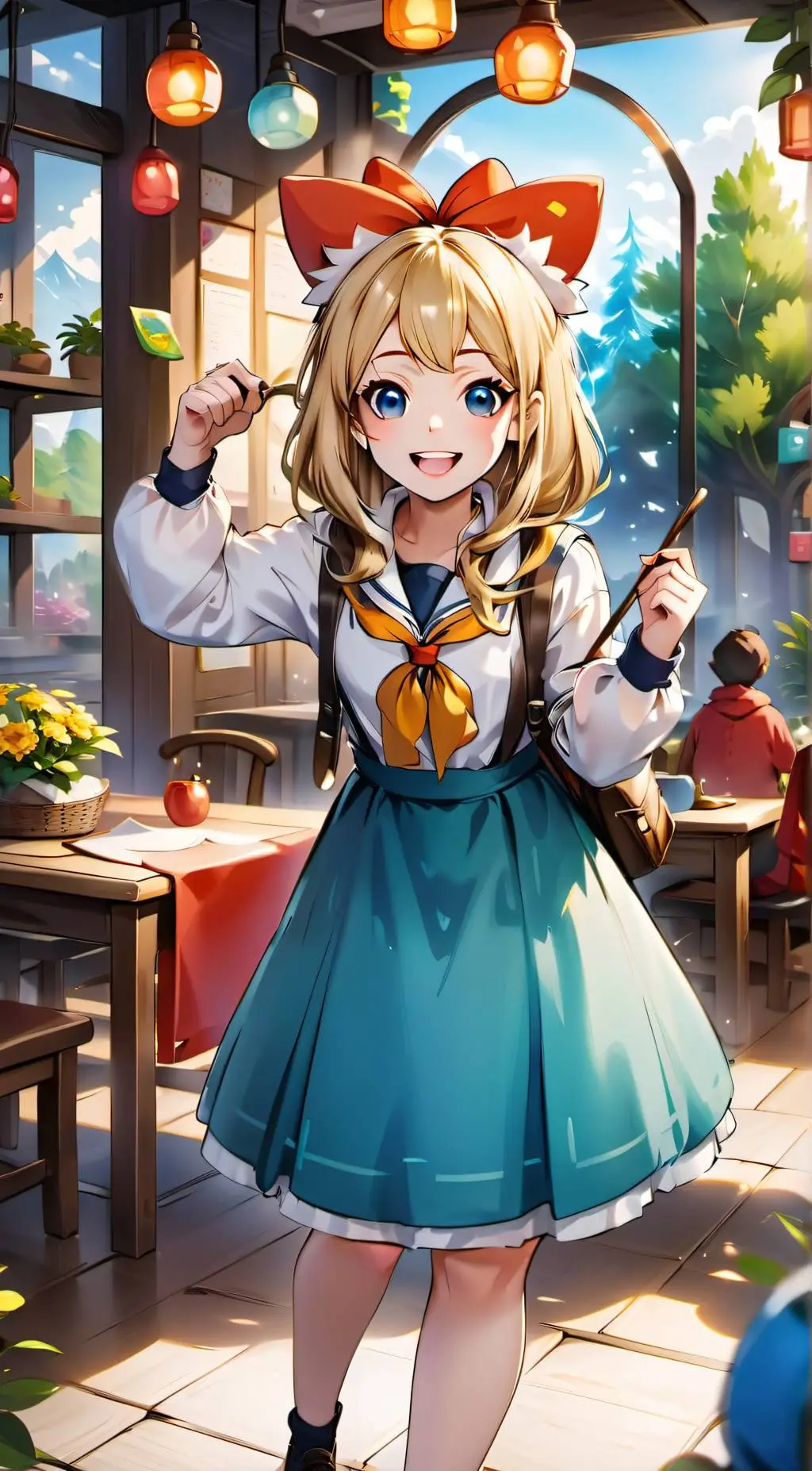 ai character: Miss Delight background