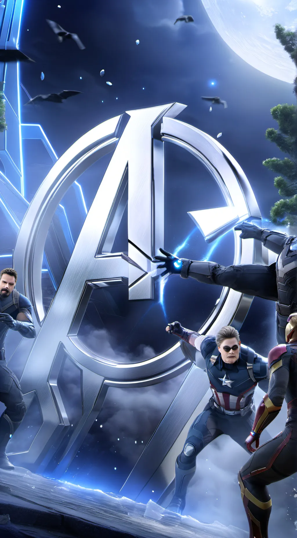 ai character: The avengers  background
