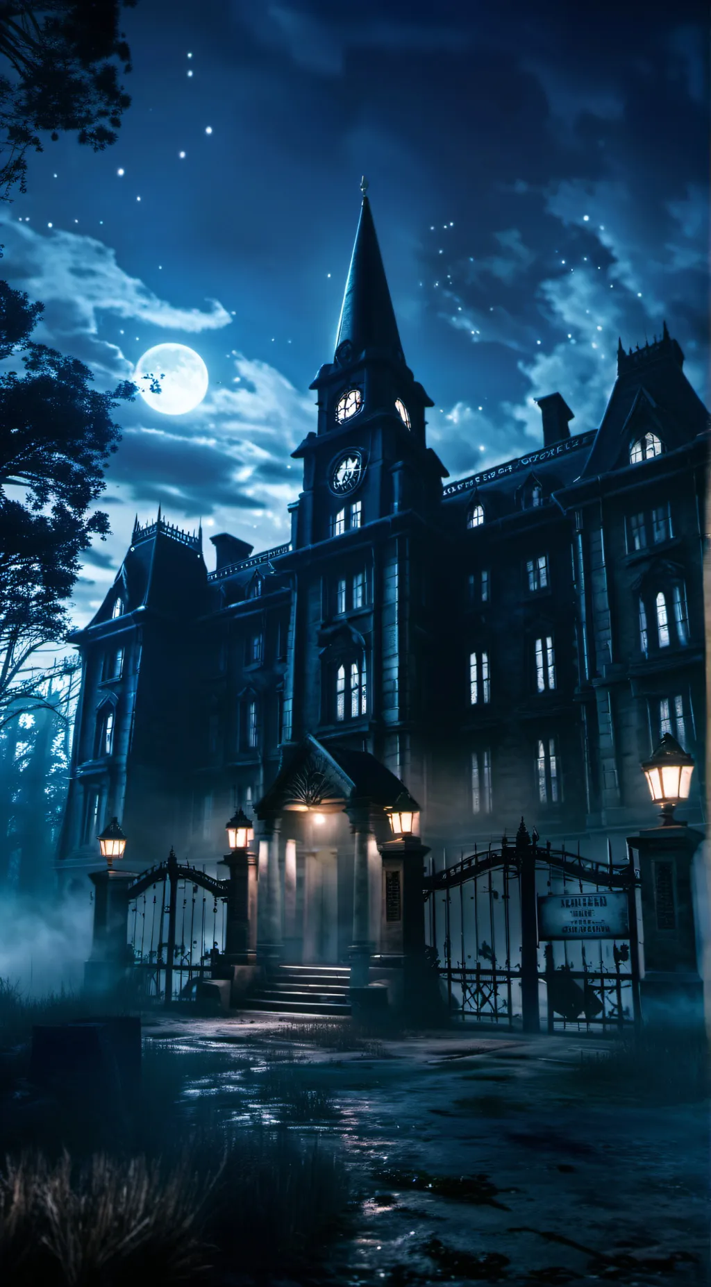 ai character: Arkham Asylum  background